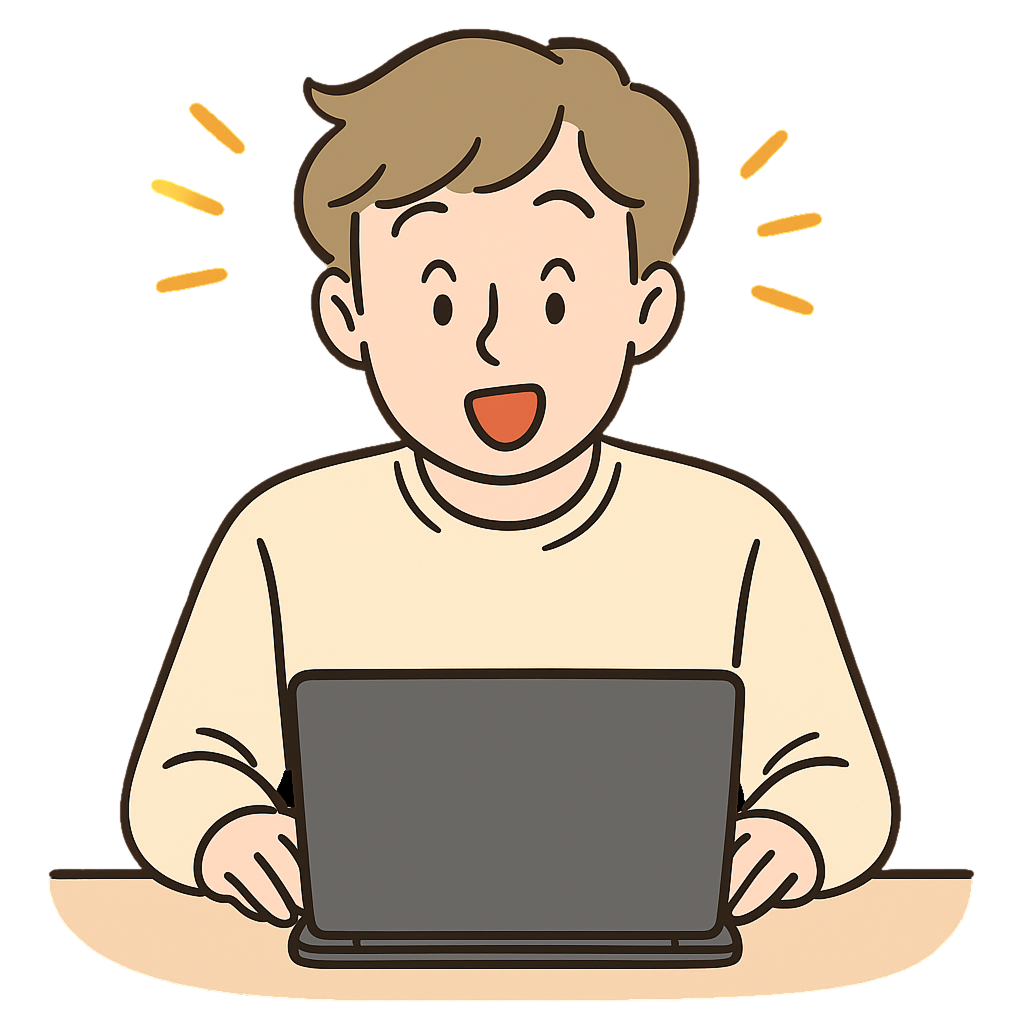 Laptop with Man